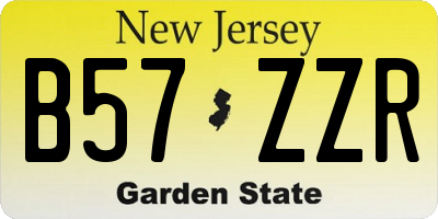 NJ license plate B57ZZR