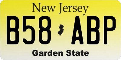 NJ license plate B58ABP