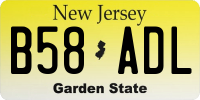 NJ license plate B58ADL