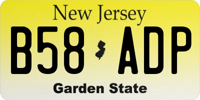 NJ license plate B58ADP