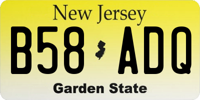 NJ license plate B58ADQ