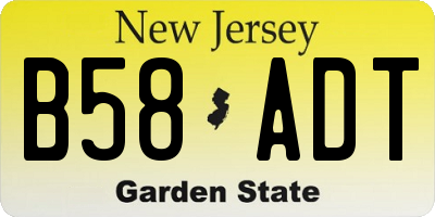 NJ license plate B58ADT