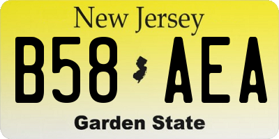 NJ license plate B58AEA