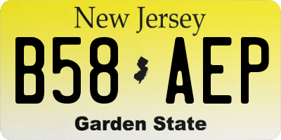 NJ license plate B58AEP