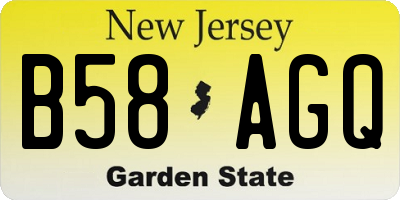NJ license plate B58AGQ