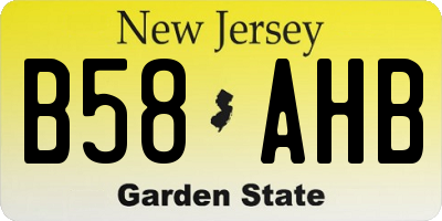 NJ license plate B58AHB