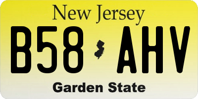 NJ license plate B58AHV