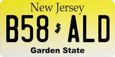 NJ license plate B58ALD