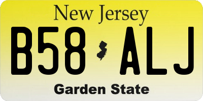 NJ license plate B58ALJ