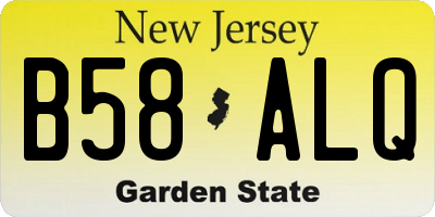 NJ license plate B58ALQ