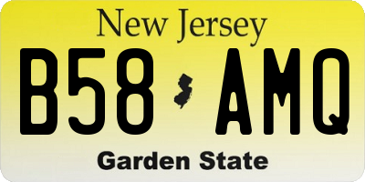 NJ license plate B58AMQ