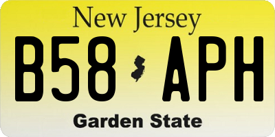NJ license plate B58APH