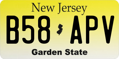 NJ license plate B58APV