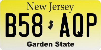 NJ license plate B58AQP