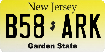 NJ license plate B58ARK