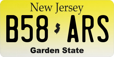 NJ license plate B58ARS