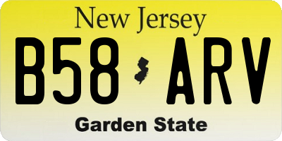 NJ license plate B58ARV