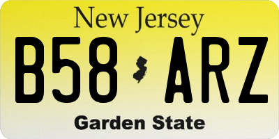 NJ license plate B58ARZ