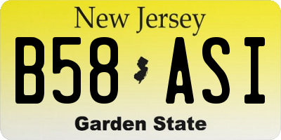 NJ license plate B58ASI