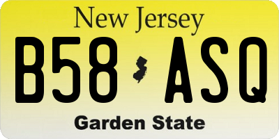 NJ license plate B58ASQ