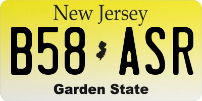 NJ license plate B58ASR