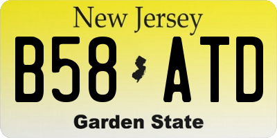 NJ license plate B58ATD