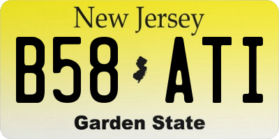 NJ license plate B58ATI