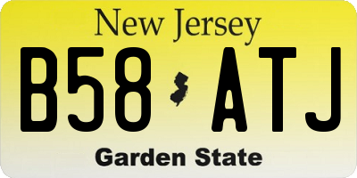 NJ license plate B58ATJ