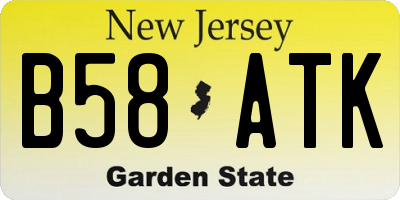 NJ license plate B58ATK