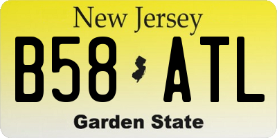 NJ license plate B58ATL