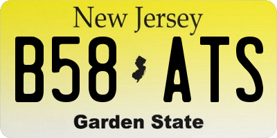 NJ license plate B58ATS