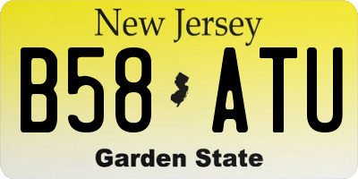 NJ license plate B58ATU