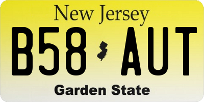 NJ license plate B58AUT