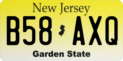 NJ license plate B58AXQ