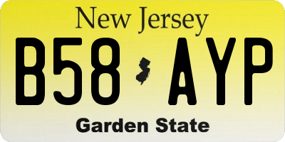 NJ license plate B58AYP