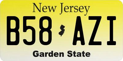 NJ license plate B58AZI