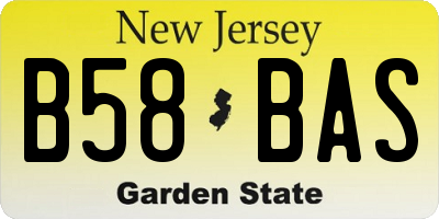 NJ license plate B58BAS