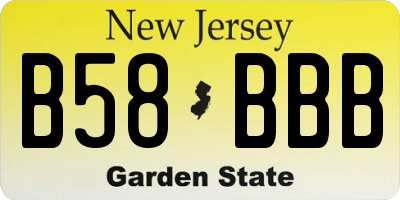 NJ license plate B58BBB
