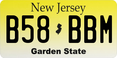 NJ license plate B58BBM