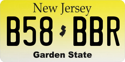 NJ license plate B58BBR