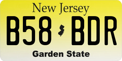 NJ license plate B58BDR