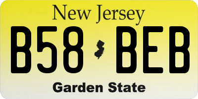 NJ license plate B58BEB
