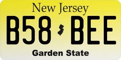 NJ license plate B58BEE