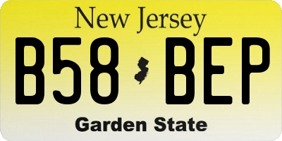 NJ license plate B58BEP