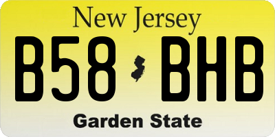 NJ license plate B58BHB