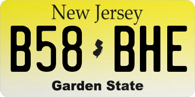 NJ license plate B58BHE