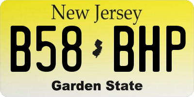 NJ license plate B58BHP