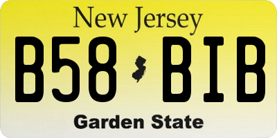 NJ license plate B58BIB