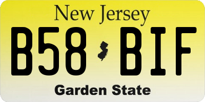 NJ license plate B58BIF