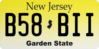 NJ license plate B58BII